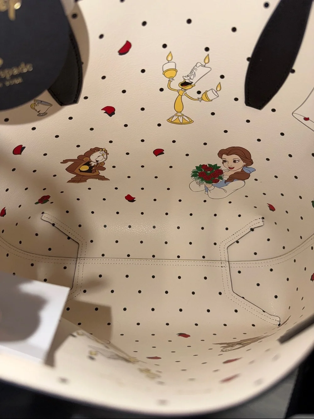 Kate Spade x Disney  beauty, and the beast Blinged tote bag